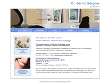 Tablet Screenshot of goergner-zahnarzt.de